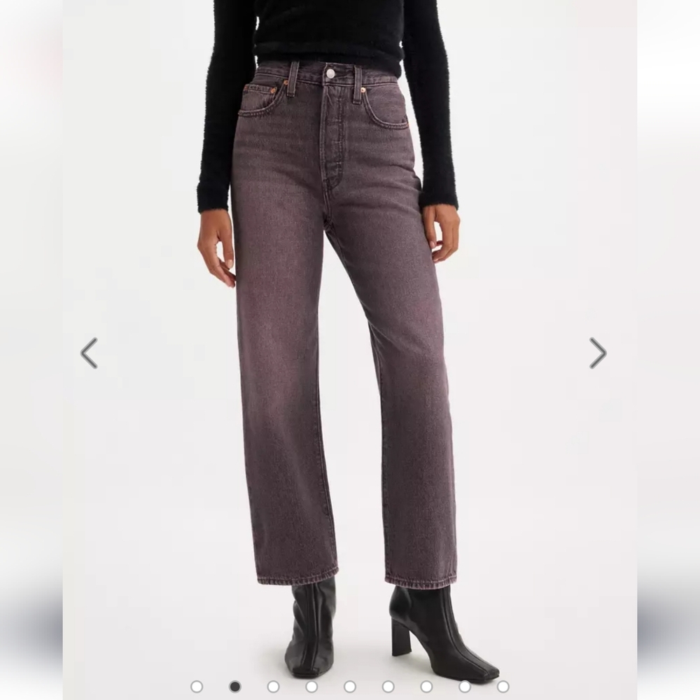 NWT Levi's Premium Ribcage Straight Ankle Women's Jeans Tinted Sky Size 29/27 - Picture 2 of 14